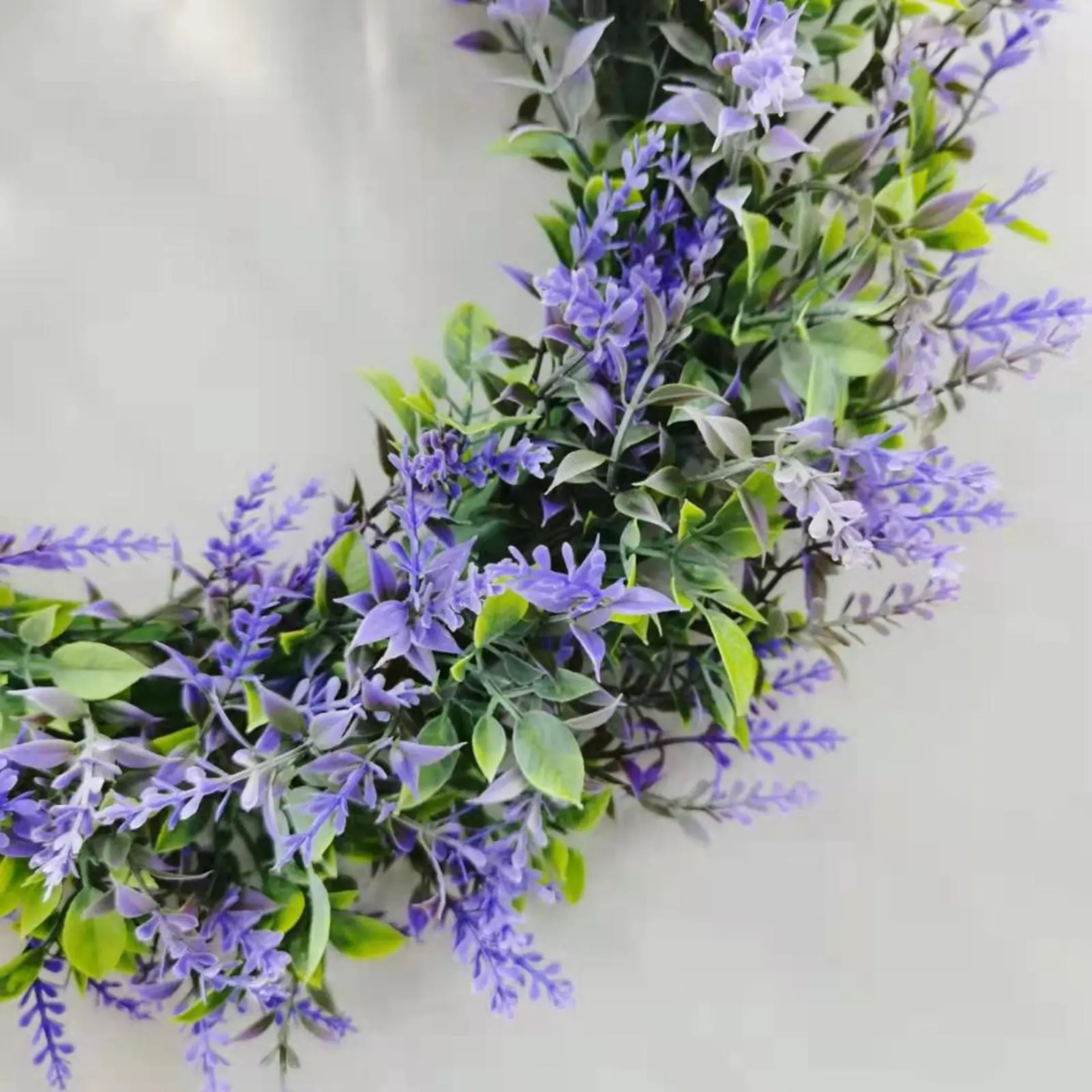 

17'' Door Wreath Hanging Lavender for Front Door Home Decor Party Outdoor