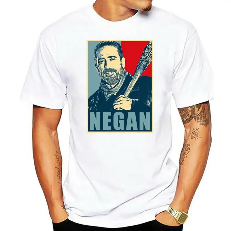 

Negan Men's T Shirt The Walking Dead Lucille Fashion Tee Shirt Short Sleeve Round Neck T-Shirt Cotton Plus Size Tops