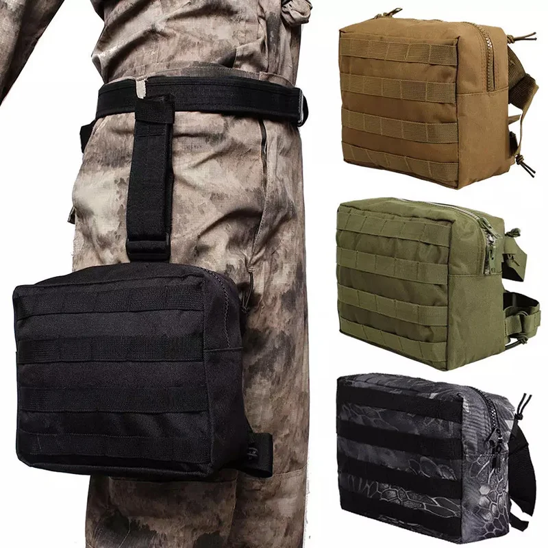 

Military Thigh Molle Pack Nylon Tactical Drop Leg Bag Camping Cycling Army Hunting CS Hanging Tool High Capacity