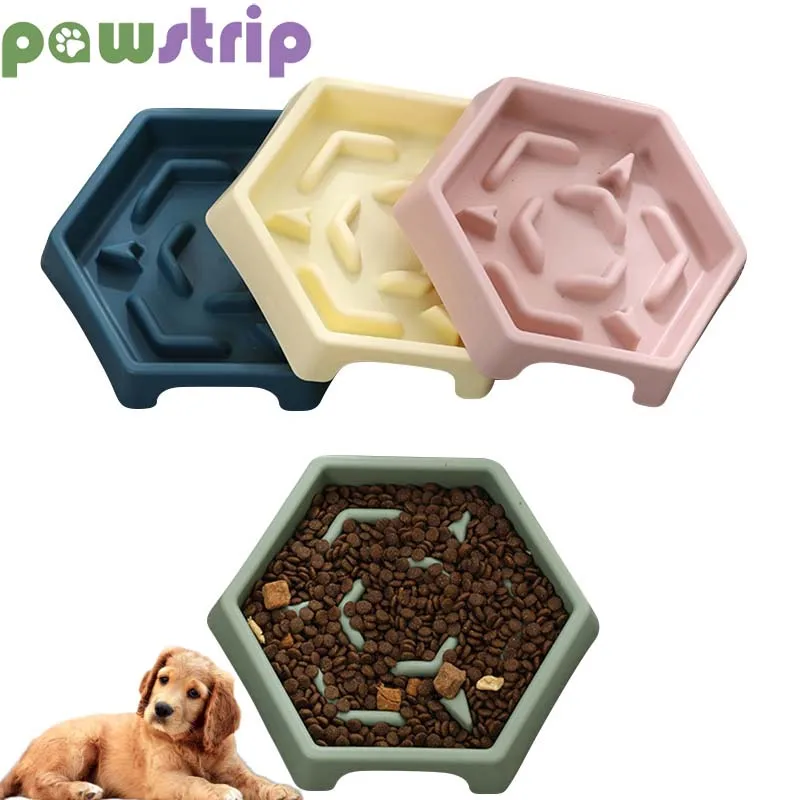 

Pet Slow Food Bowl Portable Choke-proof Dogs Eating Dish Durable Dog Cat Feeding Food Plate For Small Medium Dogs Pet Supplies