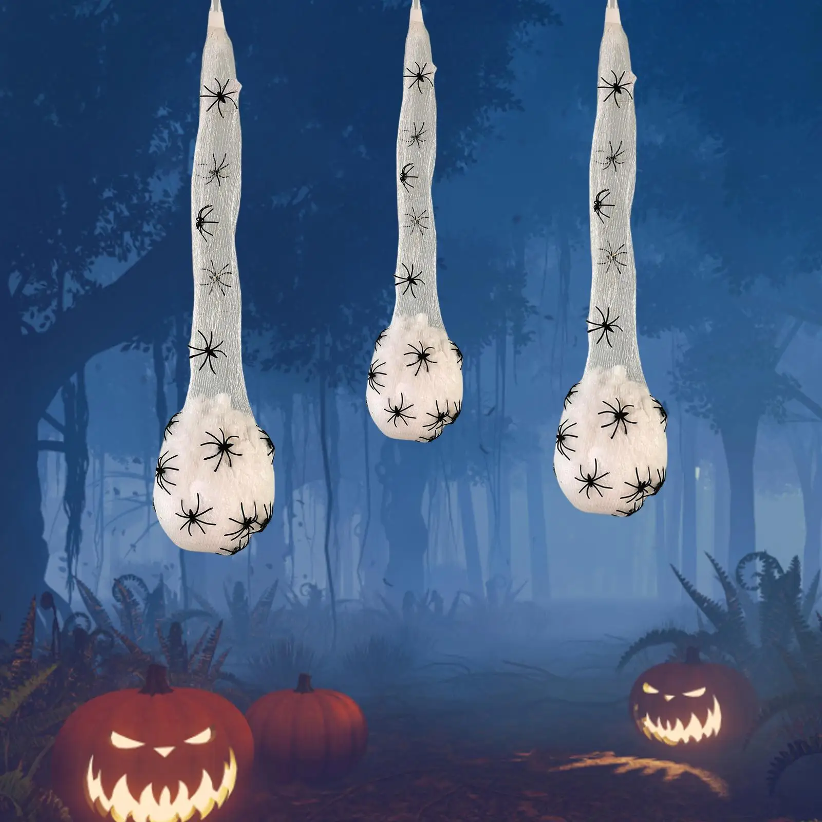 

3x LED Spiders String Fairy Lights Glowing Halloween Living Room Indoor Yard Trees Party Hanging Decor Dark Horror