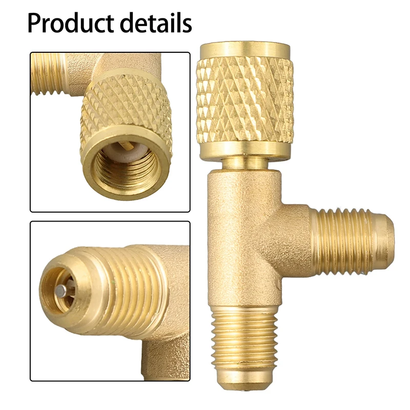 2 шт. латунный быстроразъемный тройник-адаптер для R22 R12 R134 высокопрочный прочный