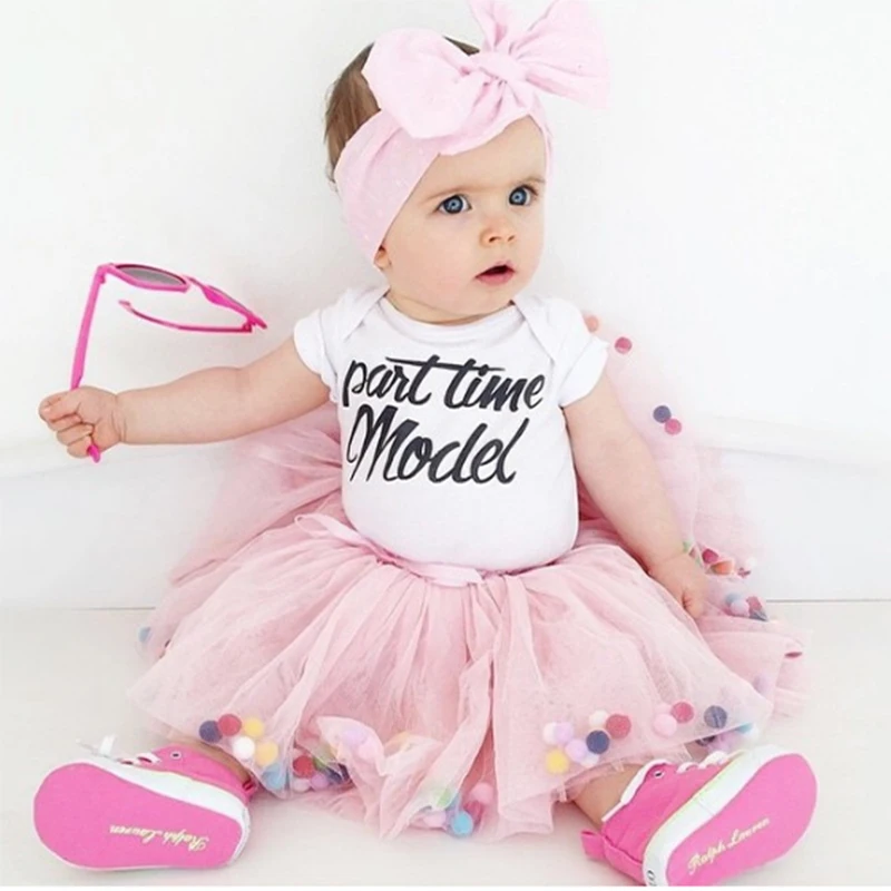 

Детская сетчатая юбка-пачка с помпонами, для девочек