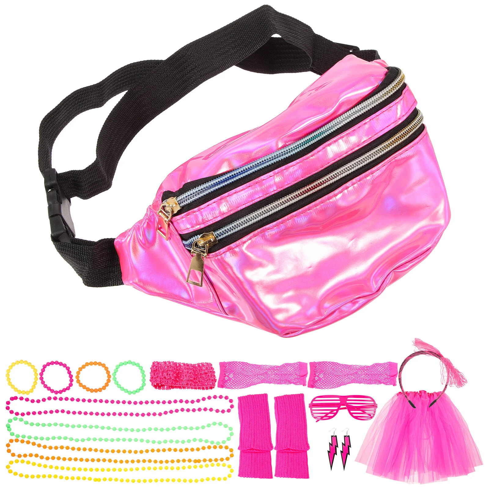 

Vintage Party Costume Set Women Costumes 80s Jewelries Prom Accessories Necklace