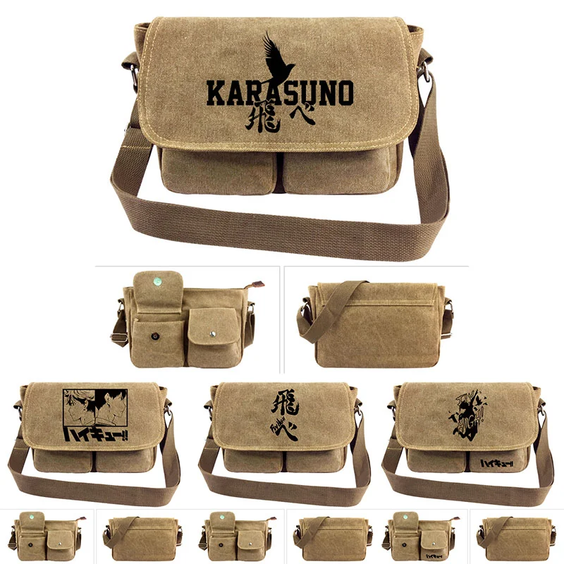 Аниме Haikyuu! Холщовая сумка-мессенджер Hinata Shoyo Студенческая школьная сумка