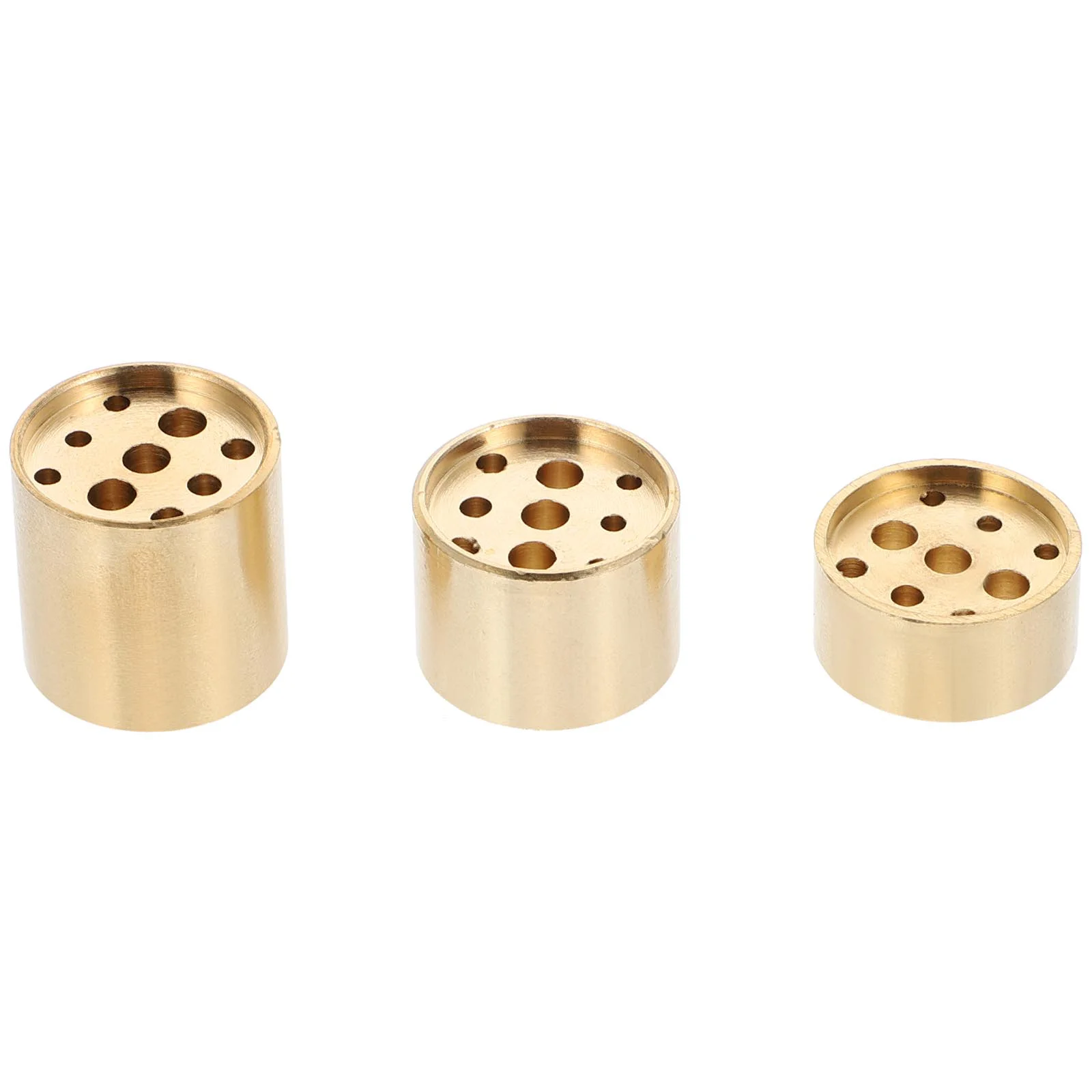 

3Pcs Household Incense Holder Decorative Copper Censer Incense Stick (Golden)