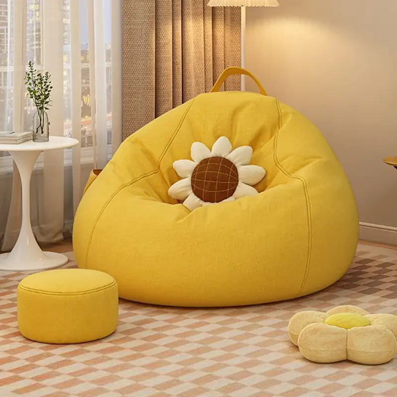 

Sofas Cover puff Gigante Chairs Without Filler Linen Cloth Lounger Seat Bean Bag Pouf Puff Couch Tatami Pouf Salon Puff Asiento