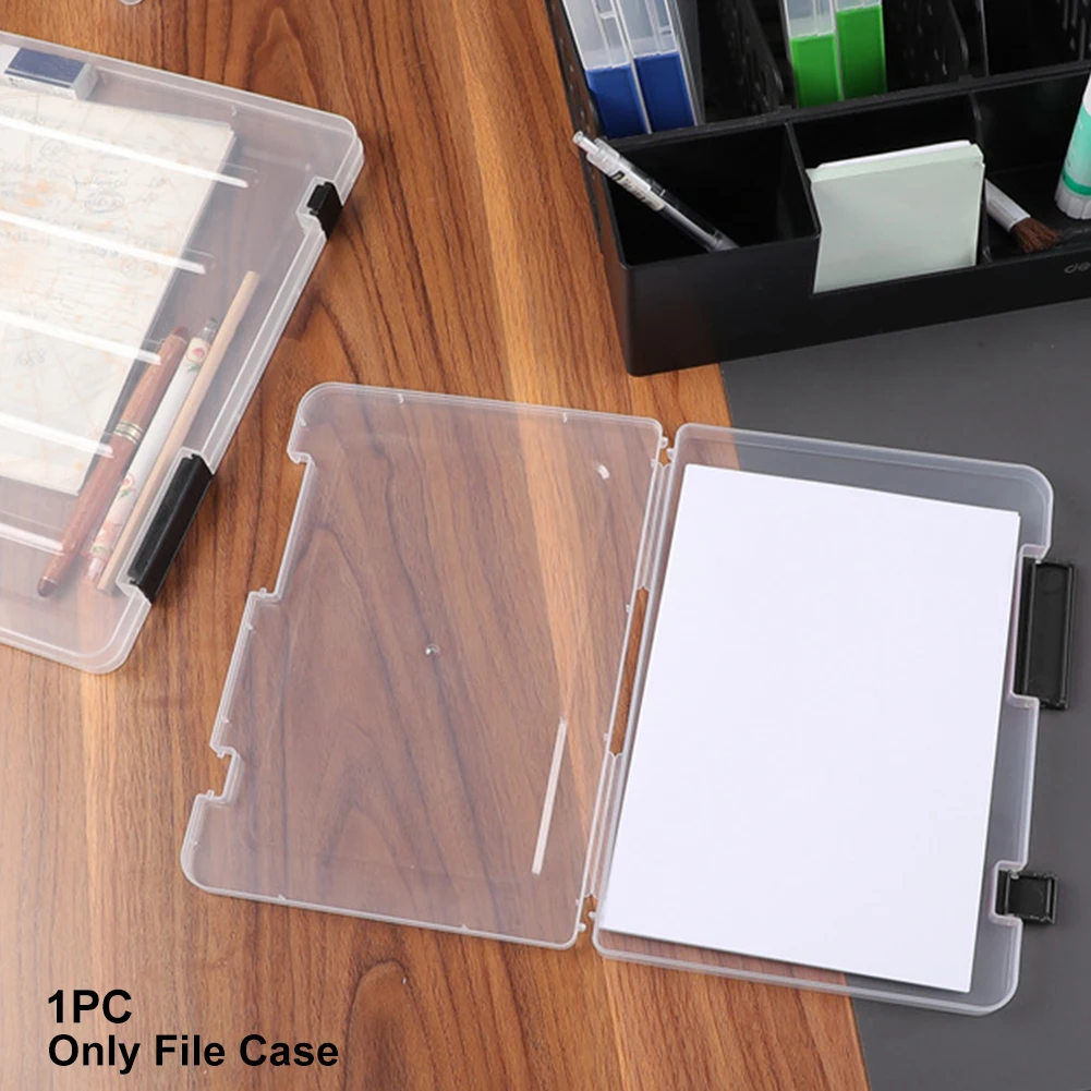 

Школьный и офисный Прочный полипропиленовый контейнер для документов с пряжкой для дома, нескользящий портативный контейнер для документо...