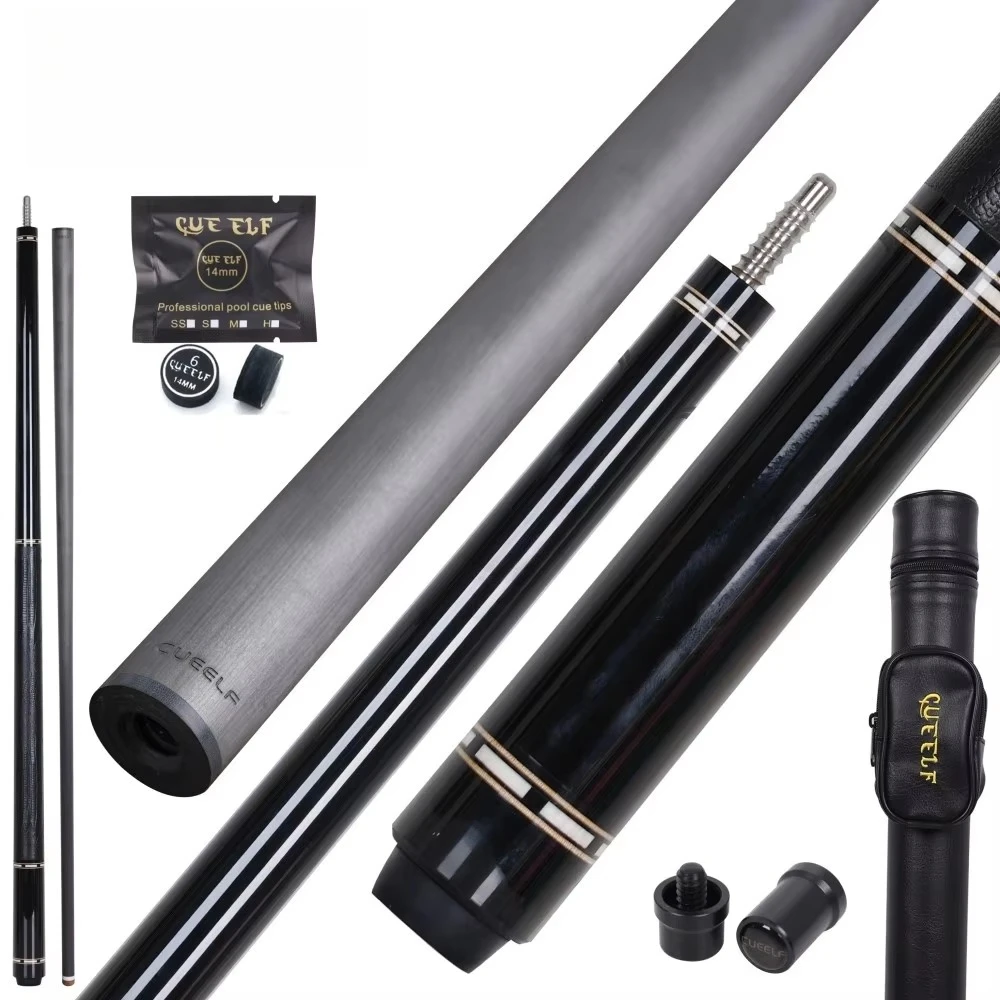 Фото Высококачественный профессиональный кий из углеродного волокна Ebony Cocobolo Curly Wood Бильярдный кий №1