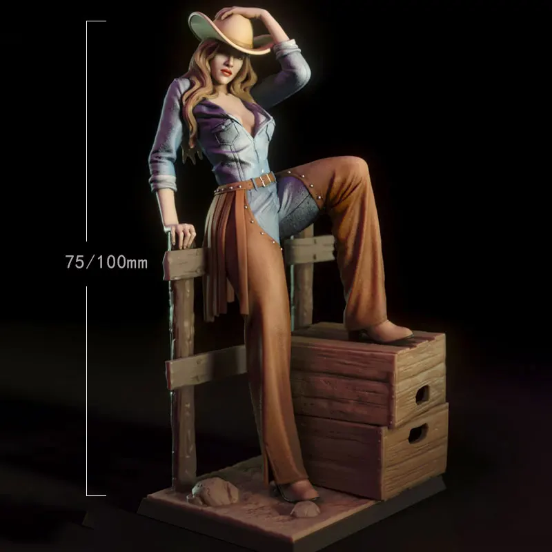 S Cowboy Girl Figure Unpainted No Color Rw-951