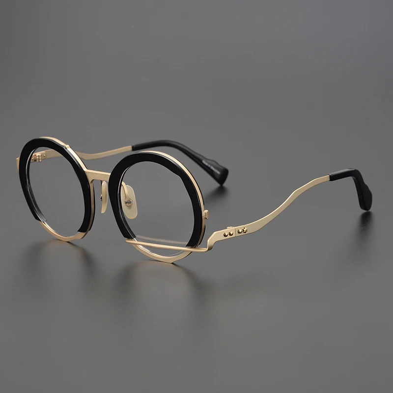 2023 New Retro glasses frame men top quality alloy tideway optical eyewear Myopia reading women round personalized eyeglasses
