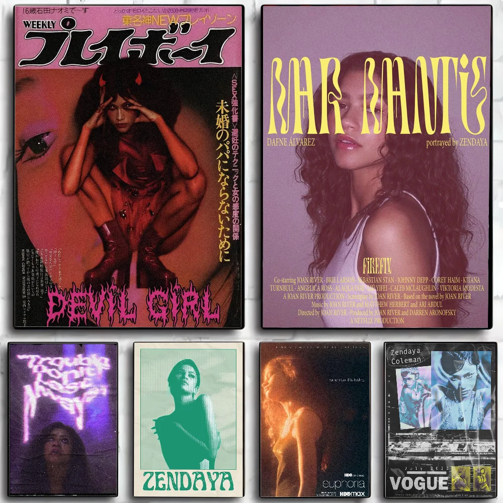 Американская актриса Z-zendaya-ya постер настенное искусство домашний декор комнаты