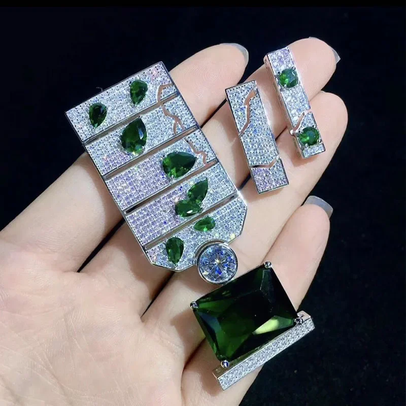 1 шт. 25x70 мм белый позолоченный кубический цирконий микро-паве разъем ожерелье