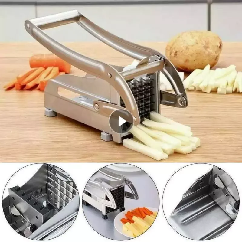 

Stainless Steel Manual Potato Cutter Shredder French Fries Slicer Potato Chips Maker Meat Chopper Cutting Machine Kitchen Tools