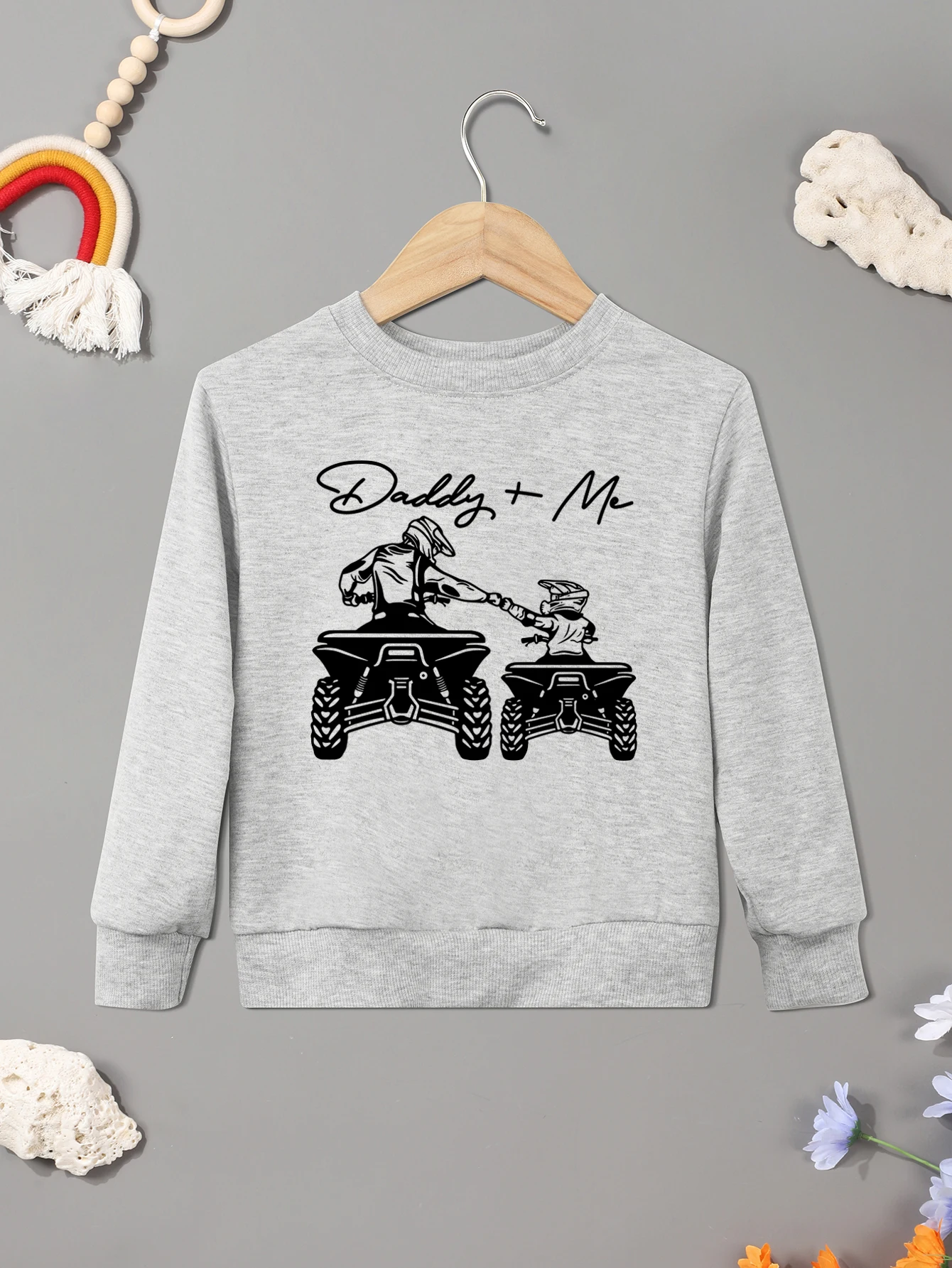 Модная Пуловерная Толстовка С Круглым Вырезом И Принтом Папы Для Детей.