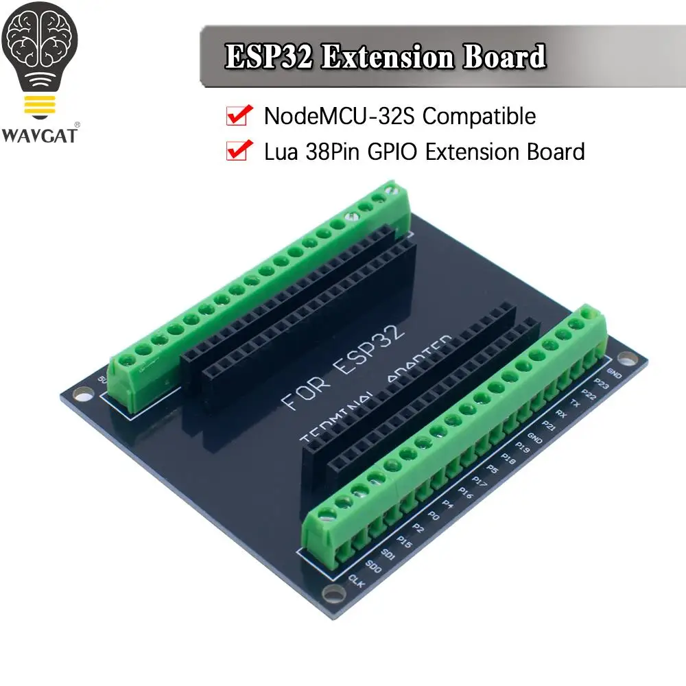 Разрывная плата ESP32 для ESP32, плата разработки Wi-Fi Bluetooth, NodeMCU-32S Lua 38Pin GPIO 1 в 2, плата расширения