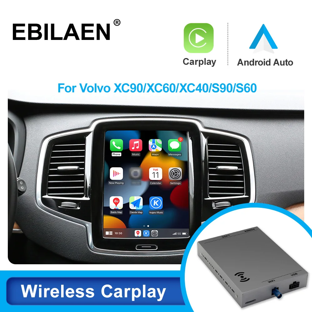 EBILAEN беспроводной Carplay для Volvo XC90 S60 XC60 XC40 S90 автомобильный модуль Android зеркальная