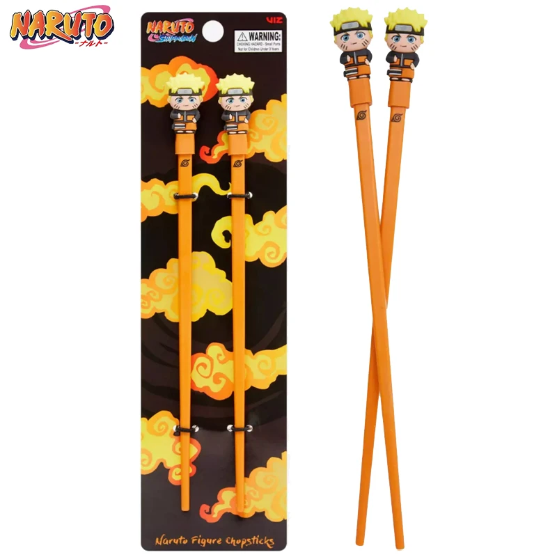 Аниме палочки для еды Naruto посуда многоразовые моющиеся детские Нескользящие