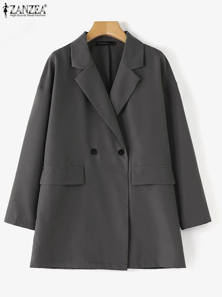 Женский модный Повседневный свободный Блейзер ZANZEA Осенний элегантный