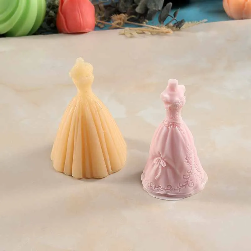 DIY свадебное платье силиконовая форма женская юбка ароматическая свеча ручной