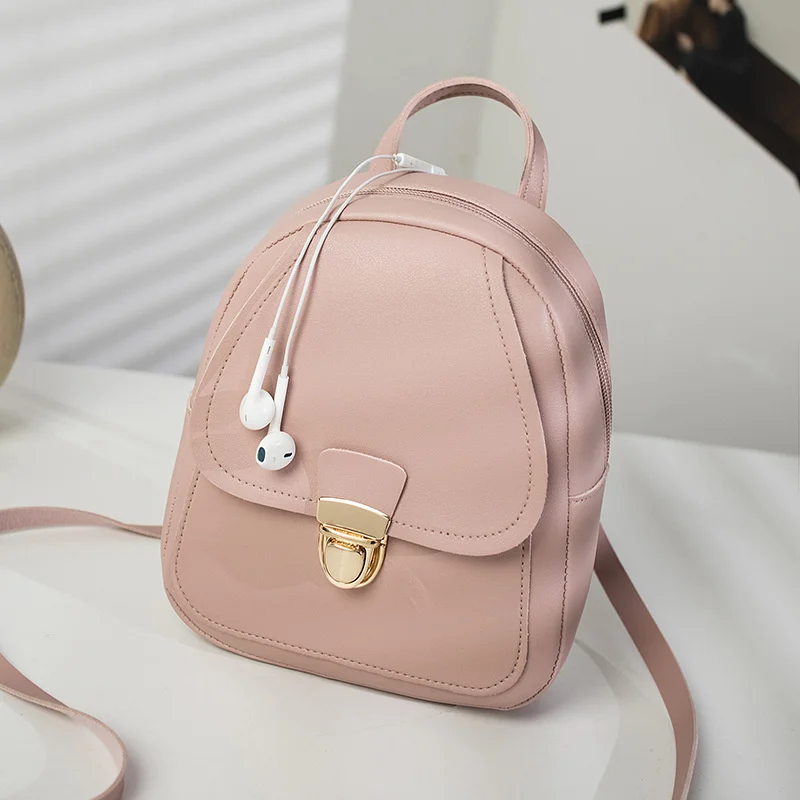 

Mini Women Backpack Crossbody Bag PU Leather Multifunction Small hool Backpack Shoulder Bags for Women Ladies Phone Pouch Pack