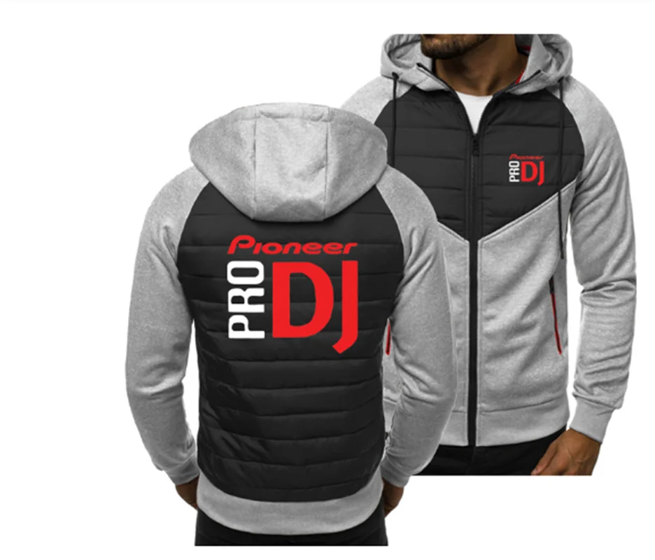

New Spring Autumn Pioneer Pro DJ Hoodie Men's Fashion Sport Casual Sweatshirts Cardigan Zipper Long Sleeve Jacket