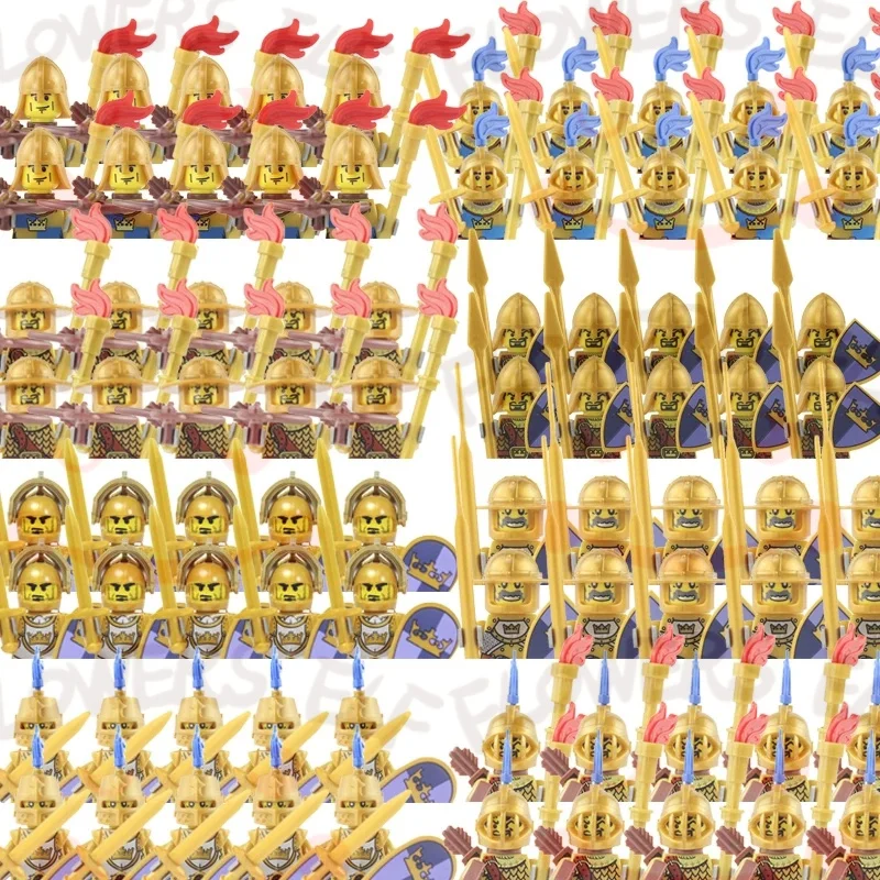 

20PCS Four-in-one Small Particle Building Block Mini Doll Knight Weapon brinque Accessories Toy Bone man Skeleton Legion Gift