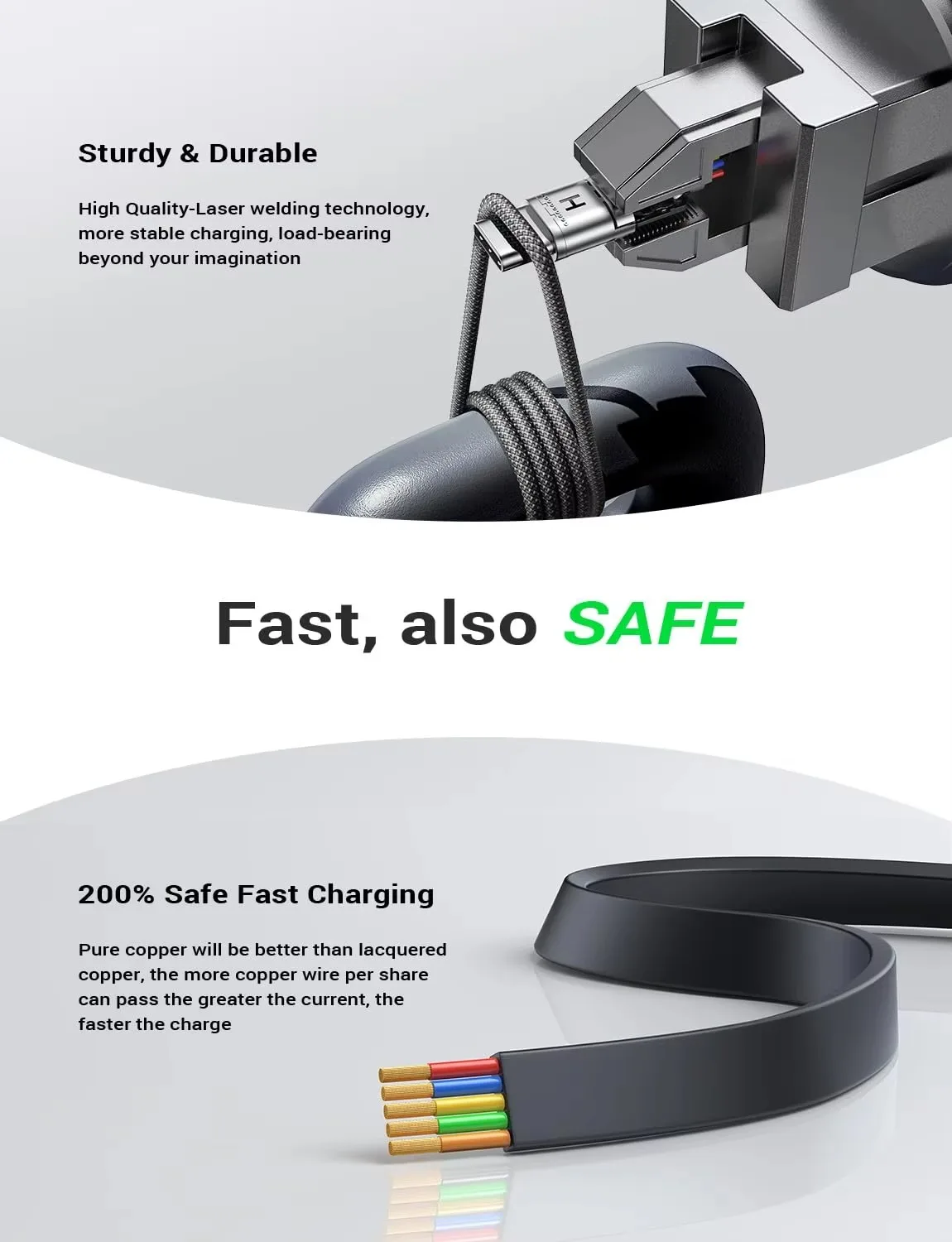 Выдвижной кабель для передачи данных Lisen 2024 60 Вт 3 А Тип c 2 упаковки iPhone 13 14 12 11 Pro X Max