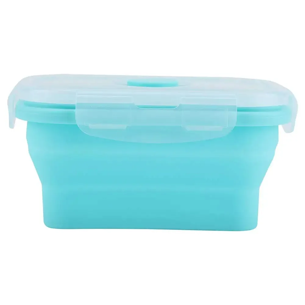 

4 Sizes Collapsible Silicone Food Container Portable Bento Containers Lunch Box Microware Home Kitchen Outdoor Food Storage A