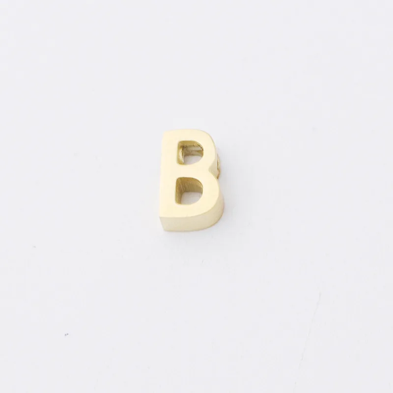 4Pcs Stainless Steel Polished Letter Gold Beads A-Z26 British System Aperture 1.8mm Bead DIY Jewelry Making Accessorie Wholesale