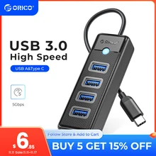 ORICO 멀티 C타입 분배기, USB 3.0 허브, 고속 OTG 어댑터, PC, 컴퓨터 액세서리, 맥북 프로용, 4 포트, 5Gbps
