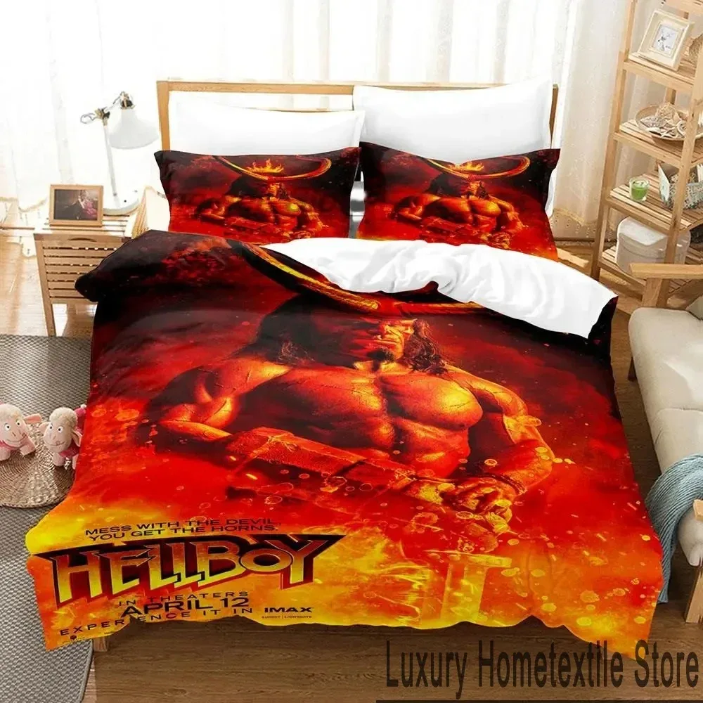 3D Print The Film Hellboy Bedding Set Duvet Cover Bed Quilt Pillowcase Comforter king Queen Size Boys Adult
