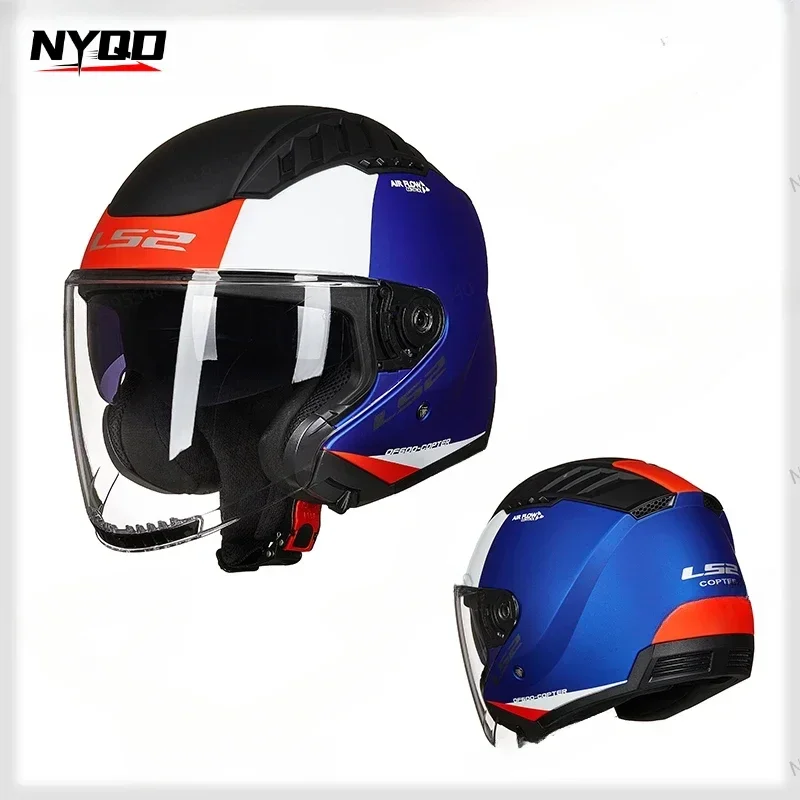 Capacete LS2 COPTER Ретро мотоциклетный шлем Ls2 OF600 Скутер с открытым лицом Винтаж
