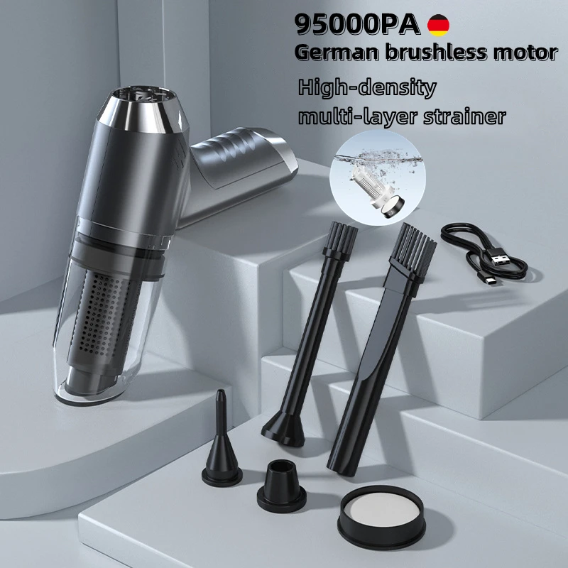 

2023 New Wireless Handheld Car Vacuum Cleaner Strong Suction 95000Pa Brushless Motor Inflatable Multifunction Portable Powerful