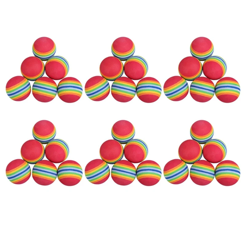 

300Pcs Golf Swing Training Aids Indoor Practice Sponge Foam Rainbow Balls