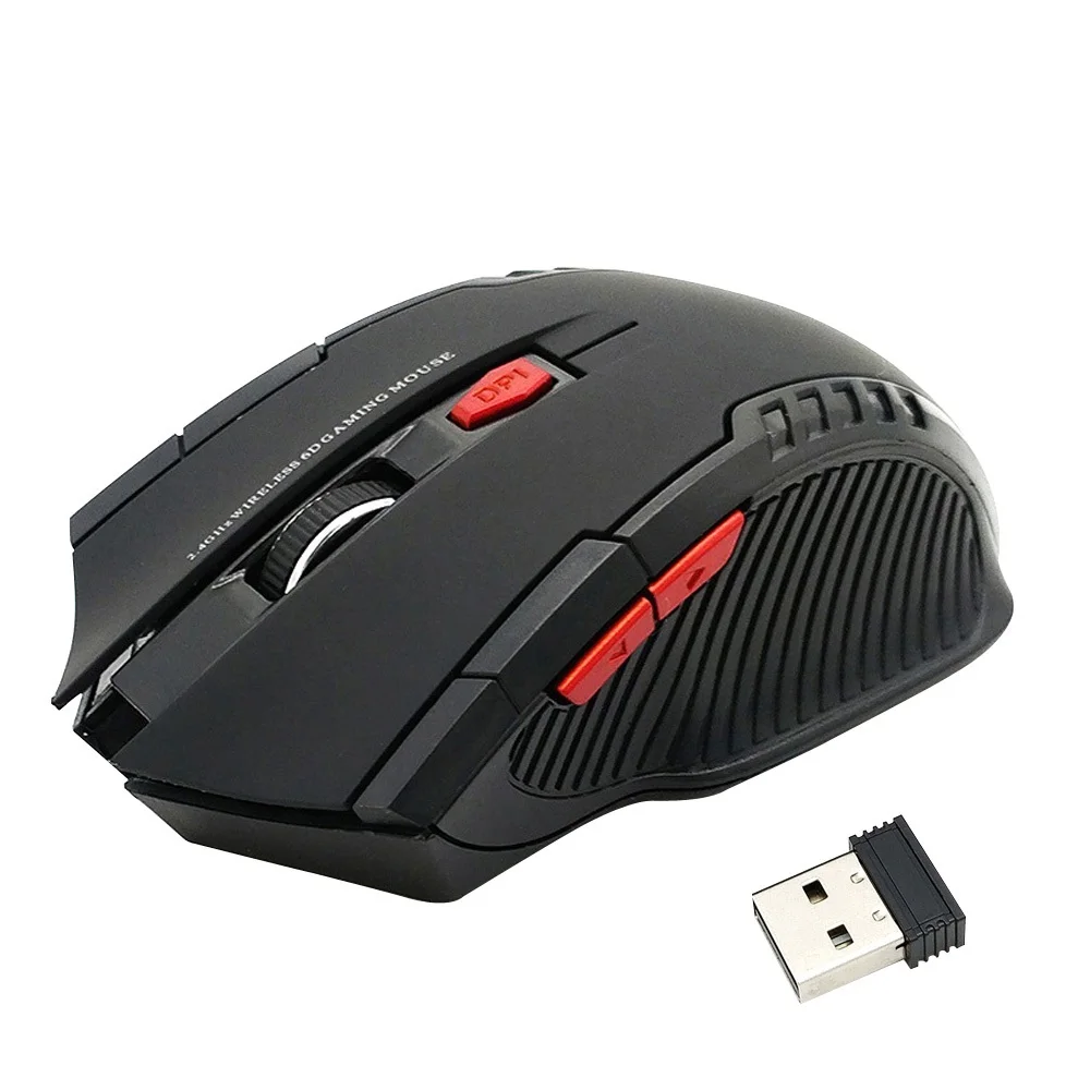

Мышь игровая Беспроводная с USB-приемником, 2000DPI