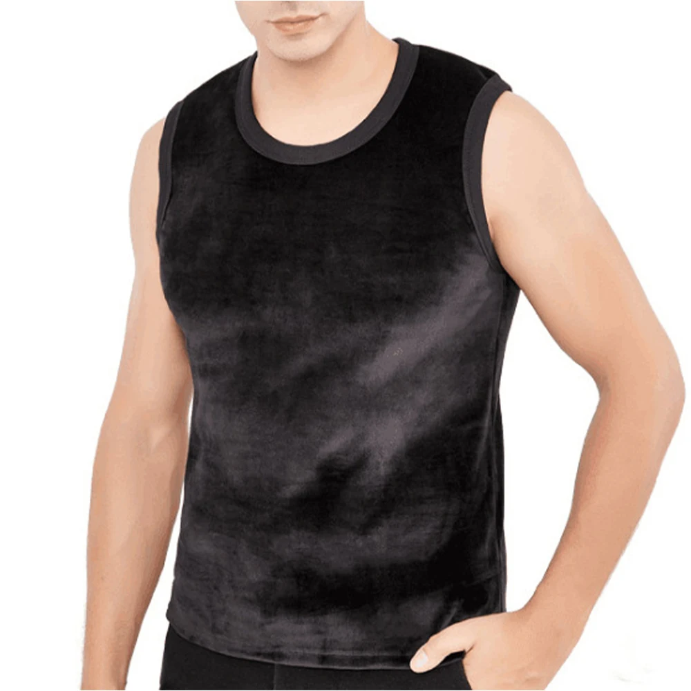 

Men Vest Men Warm Vest Comfortable Crew Neck Fleece Men Plus Size Shape Shirts Thermal Thermo Men Warm Underwear