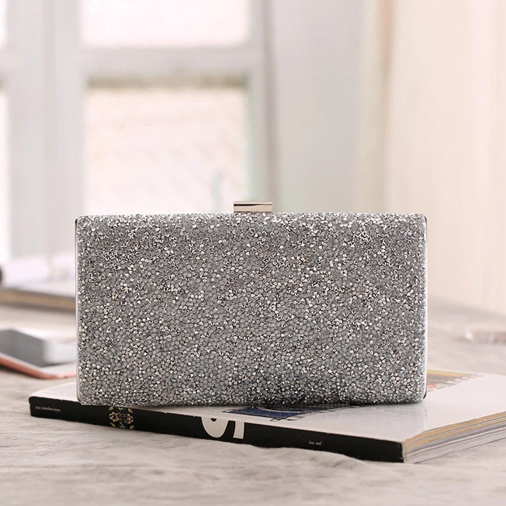 

Модный Кожаный Дамский Свадебный Кошелек, сверкающий Банкетный Блестящий клатч, маленький кошелек для покупок на открытом воздухе, для пут...