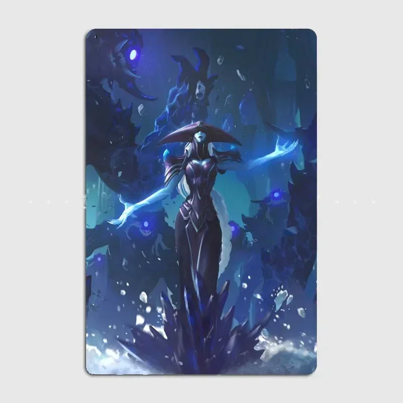 Ледяная ведьма Классическая Жестяная Табличка из Лиги Легенд декоративная