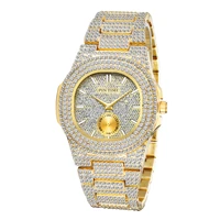 pintime fashion mens watches top brand luxury diamond quartz watch men steel waterproof wristwatch for men sport clock masculino