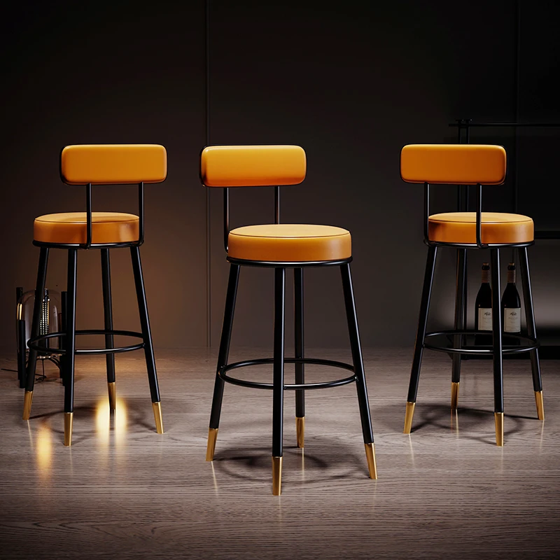 

Nordic Counter Bar Chairs High Kitchen Luxury Modern Throne Bar Chair Vanity Office Metal Krzeslo Barowe Salon Furniture XY50BC