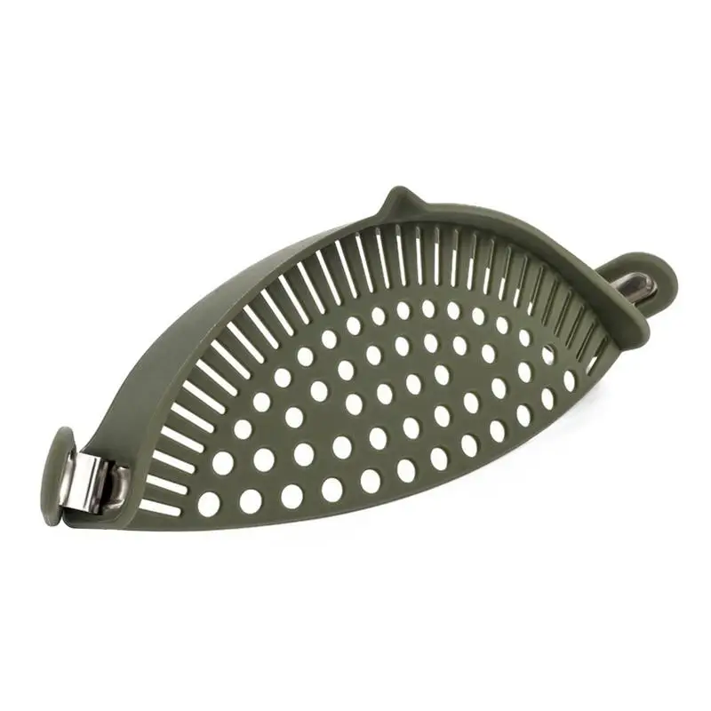 

Food Strainer Food Grade Fruit Colander Stainless Steel Strainer Anti Spill Clip On Pan Pasta Pot For Pasta Fruit Vegetable