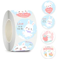 500pcs cute rabbit stickers for children take my heart school teacher reward students stickers animal encouragement stickers