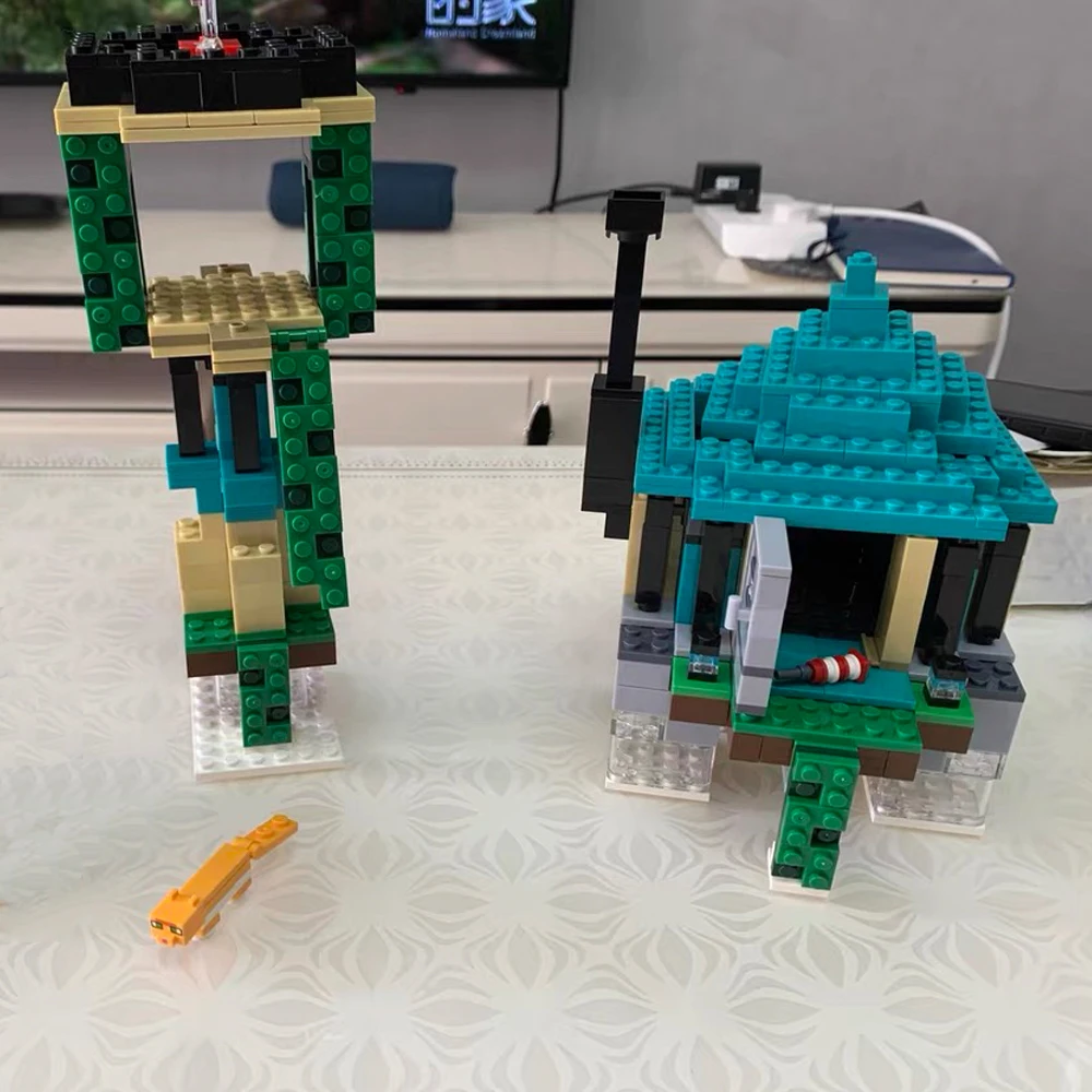 

21173 идеи, небесная башня, кирпич, 560 + шт, Moc Модульные строительные блоки, кирпичи, фигурки героев, игрушки для мальчиков, игрушки для детей, мо...