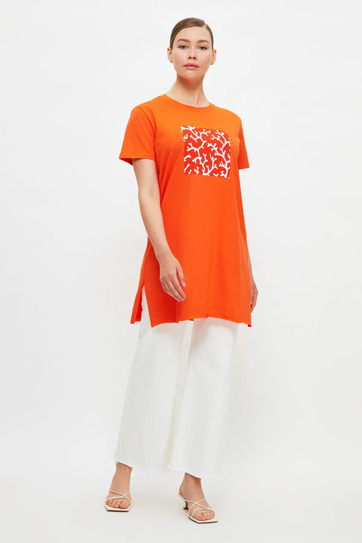 

Salmon Knitted Tunic Muslim Tunic 2021 Fashion
