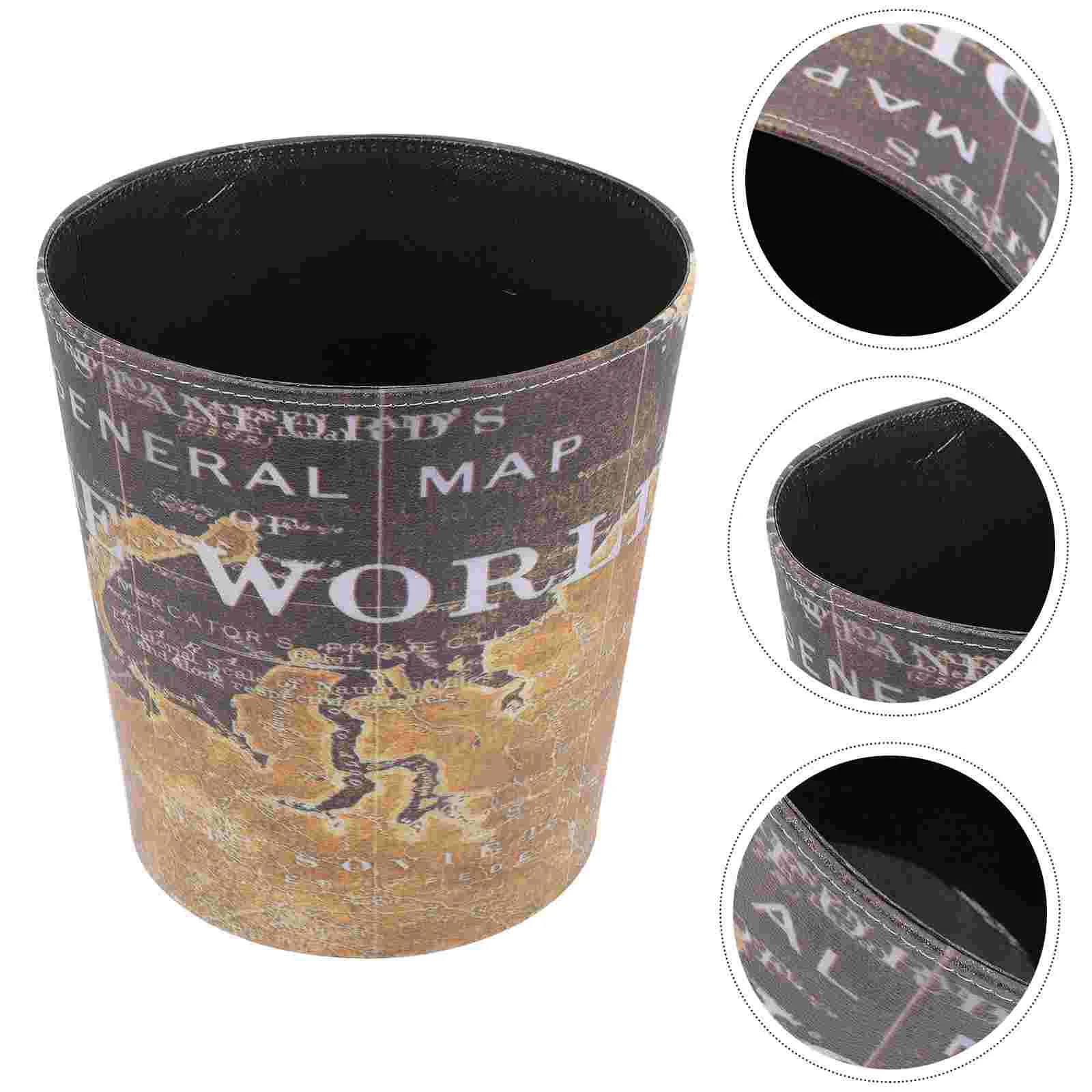 

Trash Can Bin Waste Garbage Vintage Container Rubbish Bucket Basket Retro European Style Office Storage Bedroom British