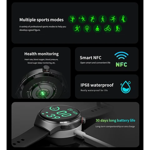 GT Series Watch 4 Pro NFC Мужские Спортивные Умные Часы