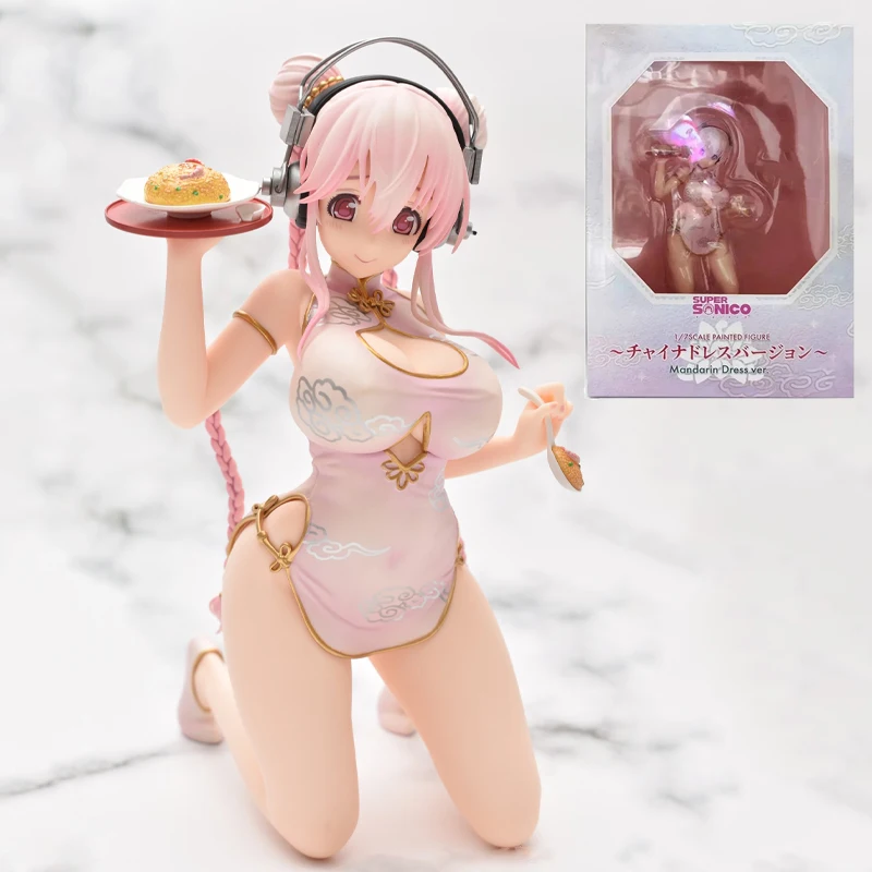 18 см Super Sonico сексуальная аниме-фигурка Mandarin Dress экшн-фигурка игрушки Bunny Girl фигурка