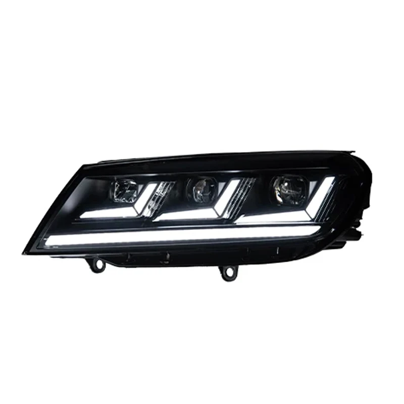 Фото Стайлинг автомобиля для VW Touareg Светодиодная фара 2016-2019 Touareg LED DRL Hid Option Фара Angel Eye Bi Xenon Beam Аксессуары №2