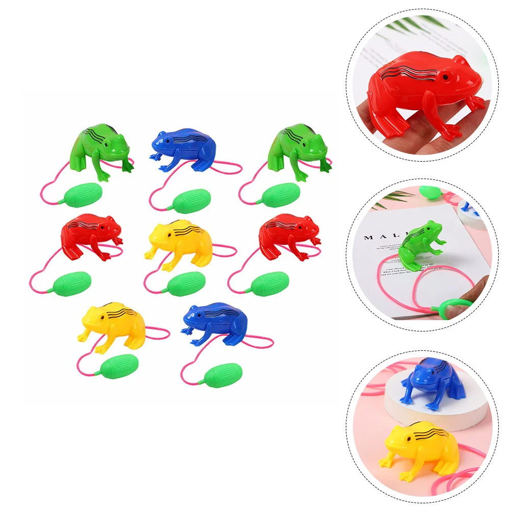 

8 Pcs Air Pressure Jumping Frog Bouncing Horse Novelty Toys Mini Leap Kids Educational Plaything Goody Bag Stuffers Nostalgia